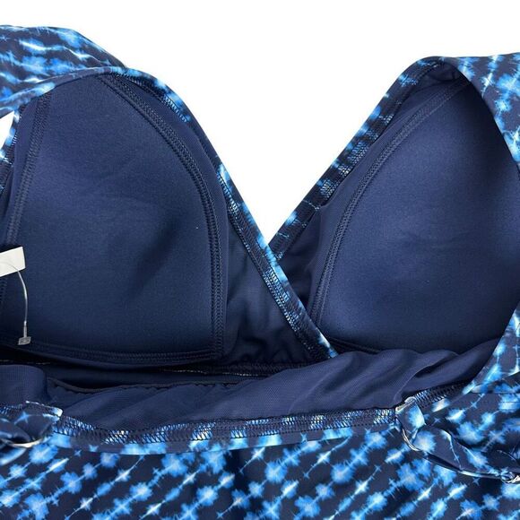 Lands End Tummy Control One Piece Swimsuit Size Medium 10-12 Blue NEW - Picture 5 of 7